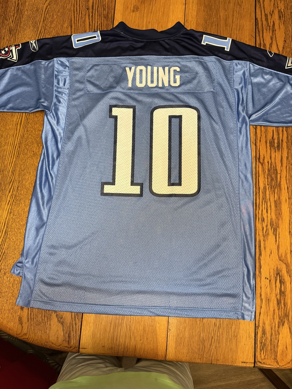 Tennessee Titans Jersey Mens XL Blue NFL Football Vince Young 10 Reebok Players